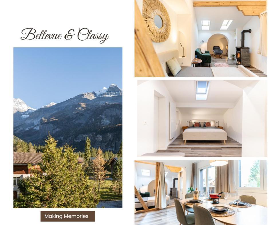 Bellevue & Classy Mountain View Apartment Kandersteg Exterior photo